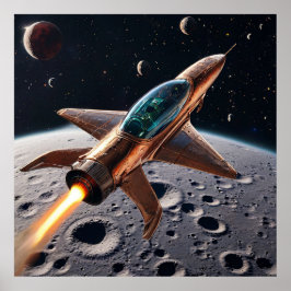 Futuristische Rakete Poster