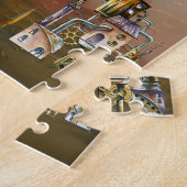 Futuristische Rakete und PlanetenPuzzle Puzzle (Seite)