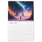 Futuristische Raumlandschaft 2024 Kalender (Feb 2027)