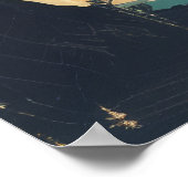 Futuristische Retroismus Space Age Illustration Po Poster (Ecke)