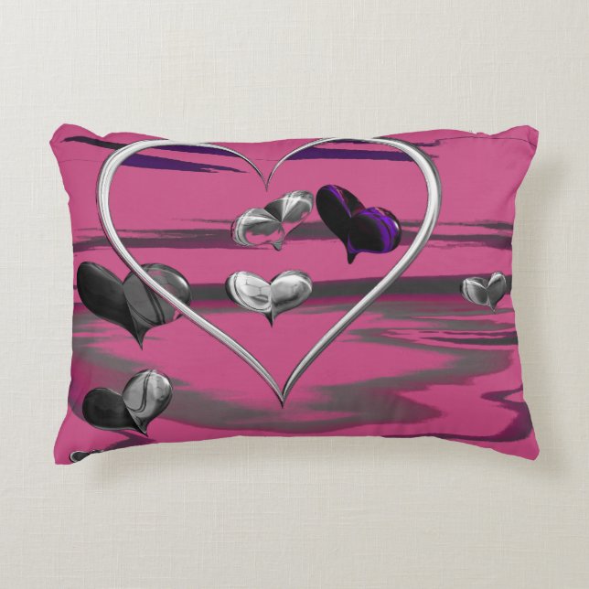 Futuristische Romantik Dekokissen (Vorderseite)