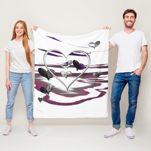 Futuristische Romantik Fleecedecke (Beispiel)