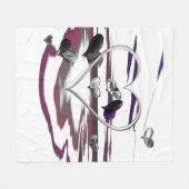 Futuristische Romantik Fleecedecke (Vorderseite (Horizontal))