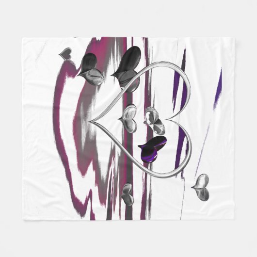 Futuristische Romantik Fleecedecke (Vorderseite (Horizontal))