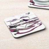 Futuristische Romantik Getränkeuntersetzer (Linke Seite)