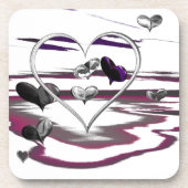 Futuristische Romantik Getränkeuntersetzer (Vorderseite)