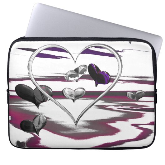 Futuristische Romantik Laptopschutzhülle (Vorderseite)