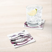 Futuristische Romantik Rechteckiger Pappuntersetzer (Vor Ort)