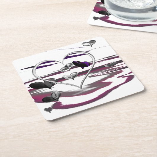 Futuristische Romantik Rechteckiger Pappuntersetzer (angewinkelt)