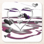 Futuristische Romantik Rechteckiger Pappuntersetzer (Vorderseite)