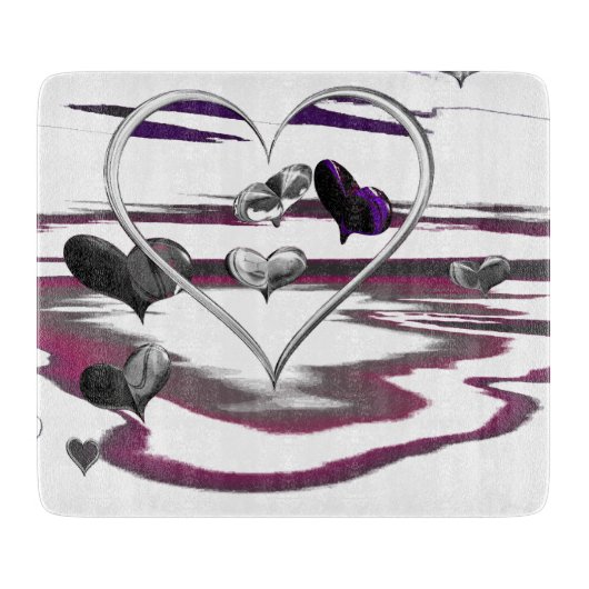 Futuristische Romantik Schneidebrett (Vorderseite)