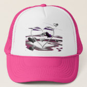 Futuristische Romantik Truckerkappe (Vorderseite)