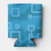 Futuristische Schaltboxen auf Blue Geometric Dosenkühler (Vorderseite)