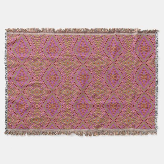 Futuristische Schaltung Abstractes Rosa Muster  Decke (Vorderseite)