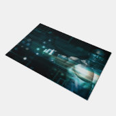 Futuristische Schnittstelle mit androidem Fußmatte (Schrägansicht)