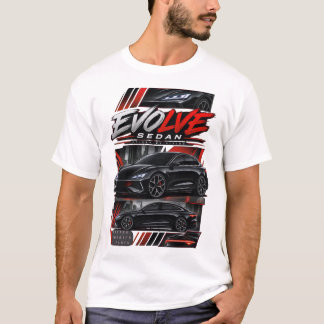 Futuristische schwarze elektrische Sportlimousine T-Shirt