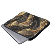 Futuristische schwarze kosmische Laptop-Tasche mit Laptopschutzhülle (Vorne Knopf)