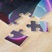 Futuristische Sci-Fi Astronaut Krieger Katzen Puzzle (Seite)