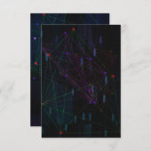 Futuristische SCI-Fi-Knoten-Netzwerk-Blank-Einladu Einladung (Vorne/Hinten)