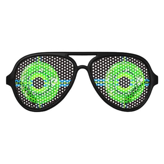 Futuristische Sci Fi Kostüm Pinhole Brille Partybrille (Vorderseite)