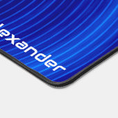 Futuristische Sci Fi Neon Blue Wirbel Custom Gamin Schreibtischunterlage (Ecke)