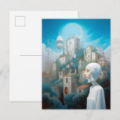 Futuristische Science Fiction Kunst Postkarte (Vorne/Hinten)