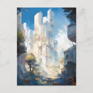 Futuristische Science Fiction Kunst Postkarte