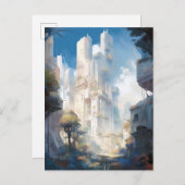 Futuristische Science Fiction Kunst Postkarte (Vorne/Hinten)