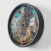 Futuristische Science Fiction Kunst Uhr (Winkel)