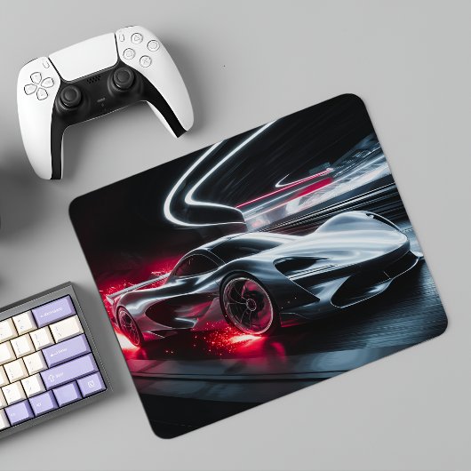 Futuristische Speed Demon Sleek Concept Car Mousepad