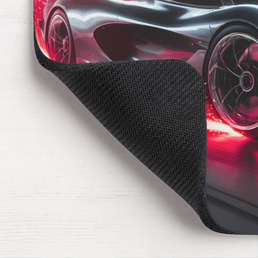 Futuristische Speed Demon Sleek Concept Car Mousepad (Ecke)