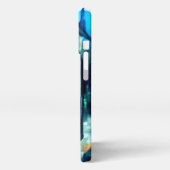 Futuristische Spooky Cyberpunk Steampunk Dreh-Phon iPhone Hülle (Linke Seite)