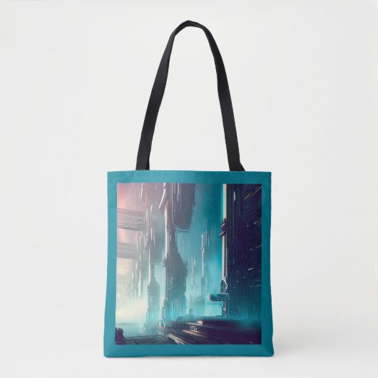 Futuristische Stadt 1 Tasche (Vorderseite)