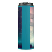 Futuristische Stadt 1 Thermosbecher (Rückseite)