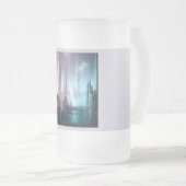 Futuristische Stadt 2 Mattglas Bierglas (VorderseiteRechts)