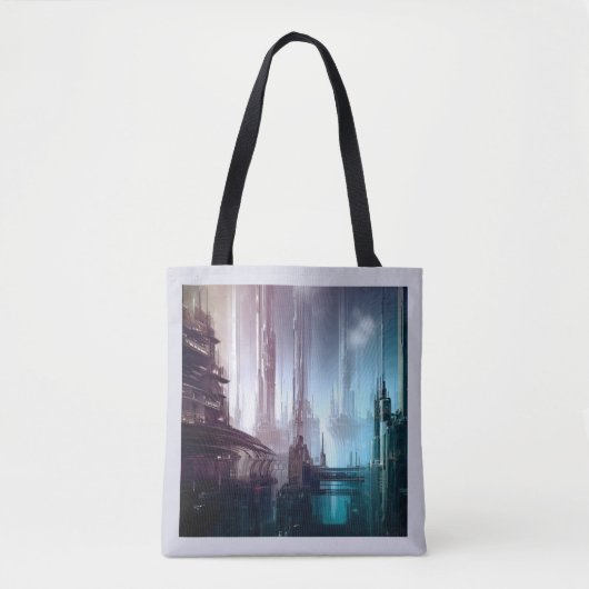 Futuristische Stadt 2 Tasche (Vorderseite)