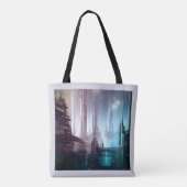 Futuristische Stadt 2 Tasche (Rückseite)