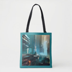 Futuristische Stadt 3 Tasche
