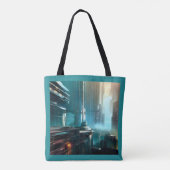 Futuristische Stadt 3 Tasche (Rückseite)