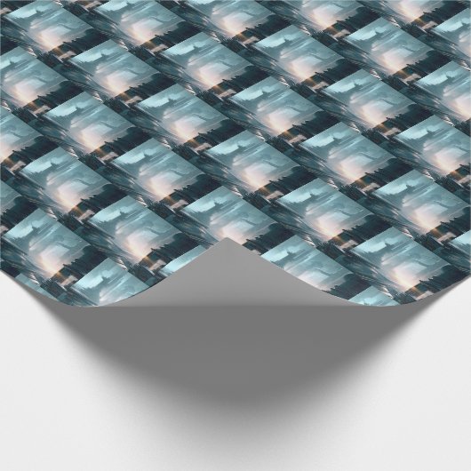 Futuristische Stadt 4 Geschenkpapier (Ecke)