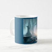 Futuristische Stadt 4 Kaffeetasse (Vorderseite Links)