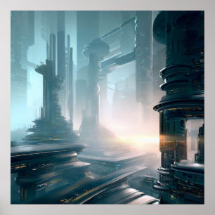 Futuristische Stadt 4 Poster
