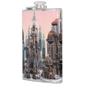 Futuristische Stadt Flachmann (Links)