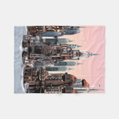 Futuristische Stadt Fleecedecke (Vorderseite (Horizontal))