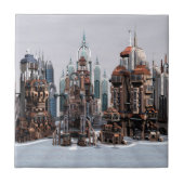 Futuristische Stadt Fliese (Vorderseite)