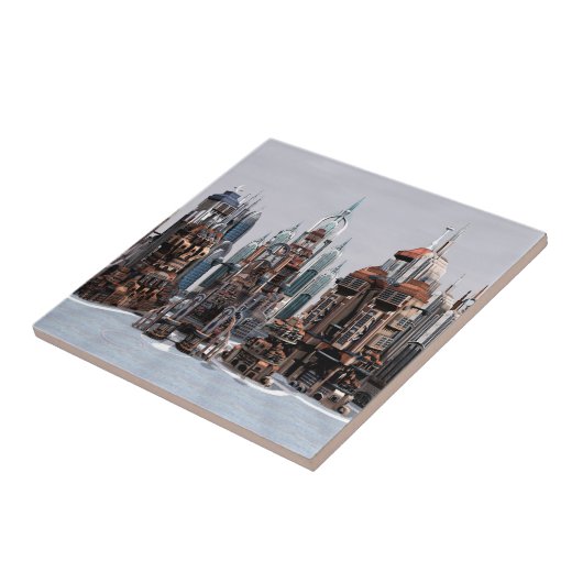 Futuristische Stadt Fliese (Seite)