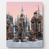Futuristische Stadt Fotoplatte (Vorderseite)
