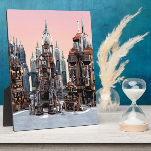 Futuristische Stadt Fotoplatte (Seite)