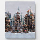 Futuristische Stadt Fotoplatte (Vorderseite)