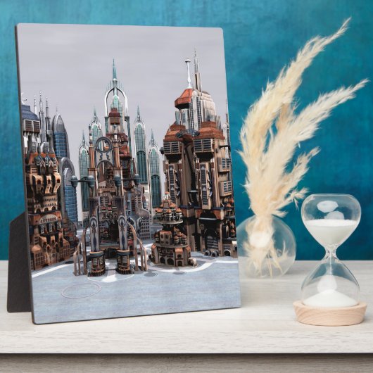 Futuristische Stadt Fotoplatte (Seite)